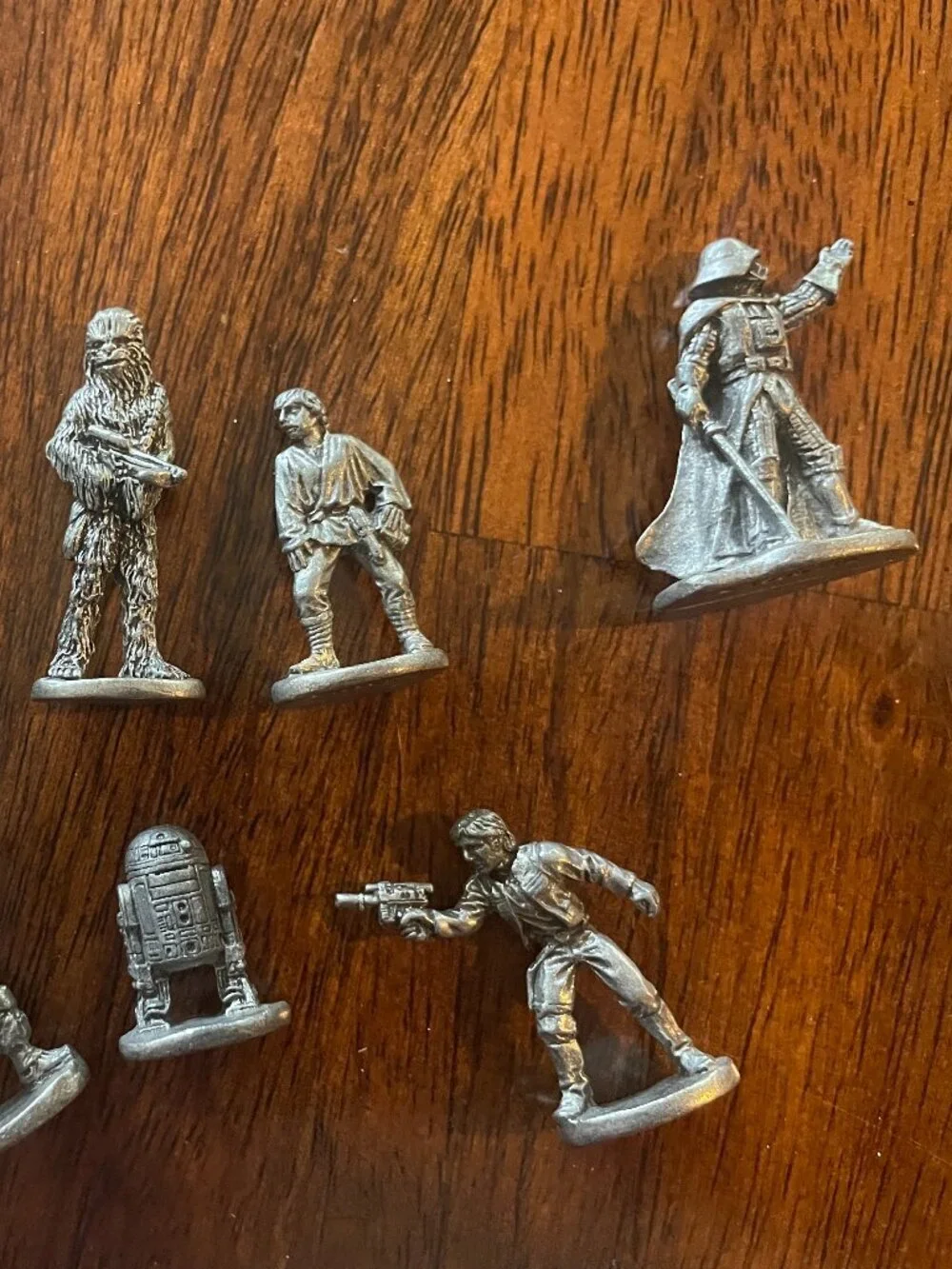 1996 Star Wars Monopoly Limited Collector Edition: 8 Pewter Figures and 5 Coins